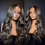 Honey Blonde Highlight 5X5 6x6 HD Lace Closure Wig Wear to Go Glueless Body Wave