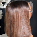 Straight Bob Lace Front Wig Ombre Brown | HD Lace 5x5 13x4 13x6 | Glueless Wear & G0