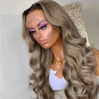 Ombre Ash Blonde Body Wave Lace Closure Wig | 5x5 6x6 HD Lace Glueless Wear & Go