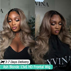 Ombre Ash Blonde Body Wave Lace Closure Wig | 5x5 6x6 HD Lace Glueless Wear & Go