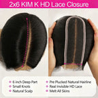 2x6 HD Lace Closure | Deep Parting Skinmelt Finish | Multiple Textures