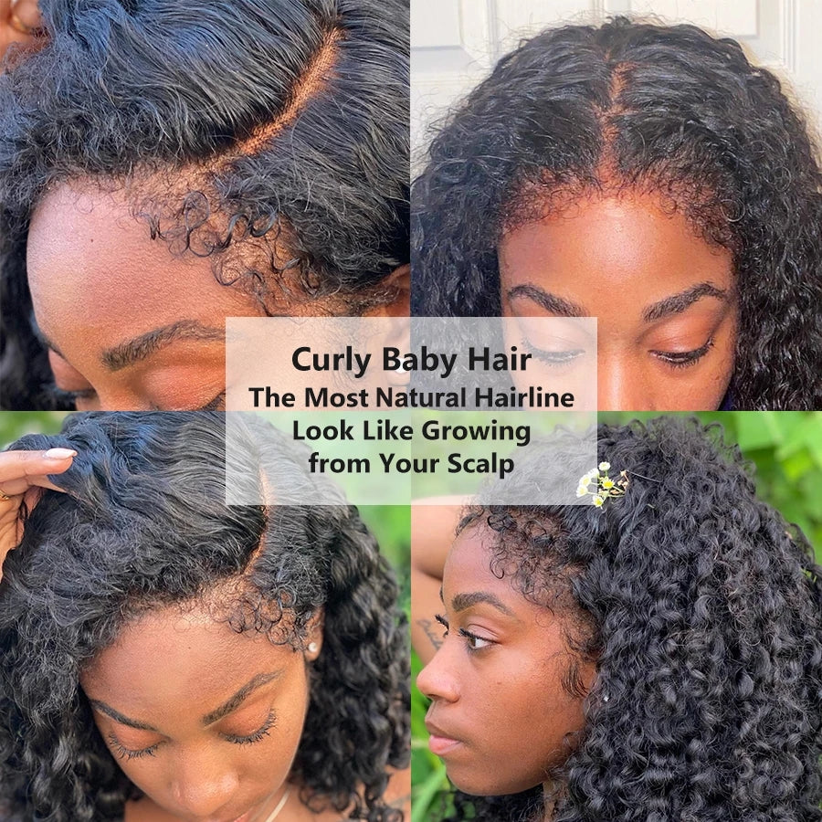 Leyouhair Curly Baby Hairline HD Lace Closure Frontal 5x5 13x4 13x6 Water Wave