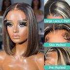 Highlight Straight Bob Lace Front Wig | HD Lace 5x5 13x4 13x6 | Glueless Wear & Go