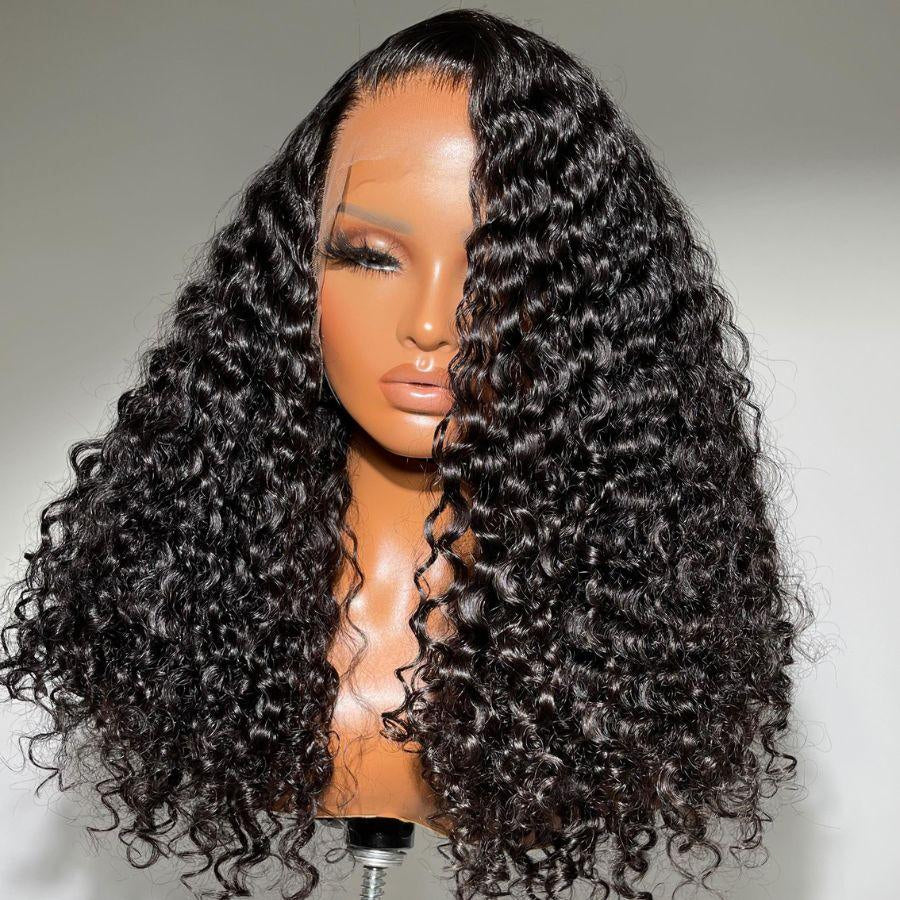 Burmese Curly HD Lace Frontal Wig | Natural Black | 13x4 & 13x6 |Skinmelt