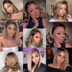 Ombre Ash Blonde Straight Bob Glueless HD Lace Wig | 5x5 13x4 13x6 | Wear & Go