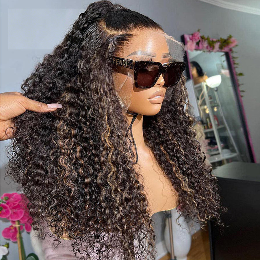 Highlight 1B/27 Water Wave HD Lace Frontal Wig | 13x4 & 13x6 Skinmelt