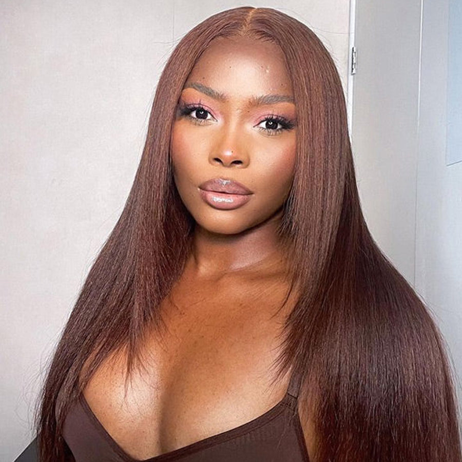 Chocolate Brown Layered Cut Wig | Glueless 5x5 6x6 HD Lace Closure Wig | Wear & Go Human Hair