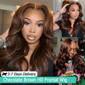 Chocolate Brown Body Wave Wig | HD Lace Frontal 13x4 & 13x6 | 100% Human Hair
