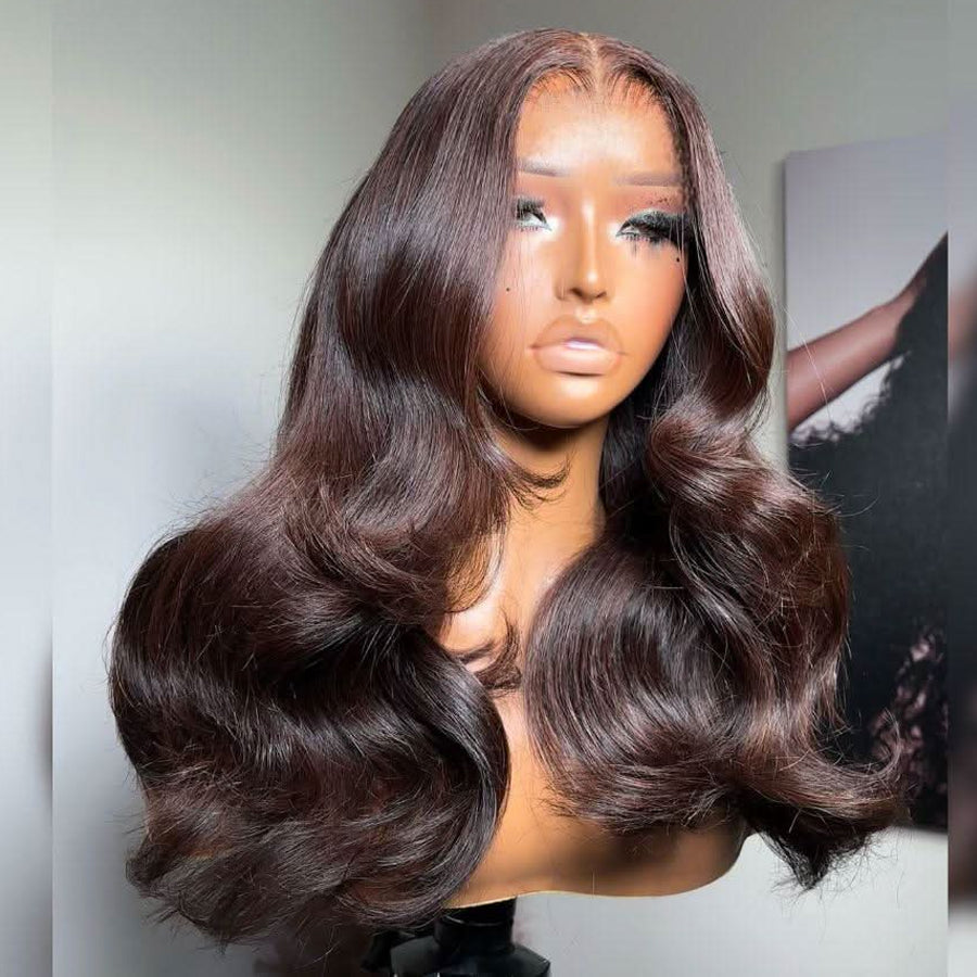 Chocolate Brown Body Wave Wig | HD Lace Frontal 13x4 & 13x6 | 100% Human Hair
