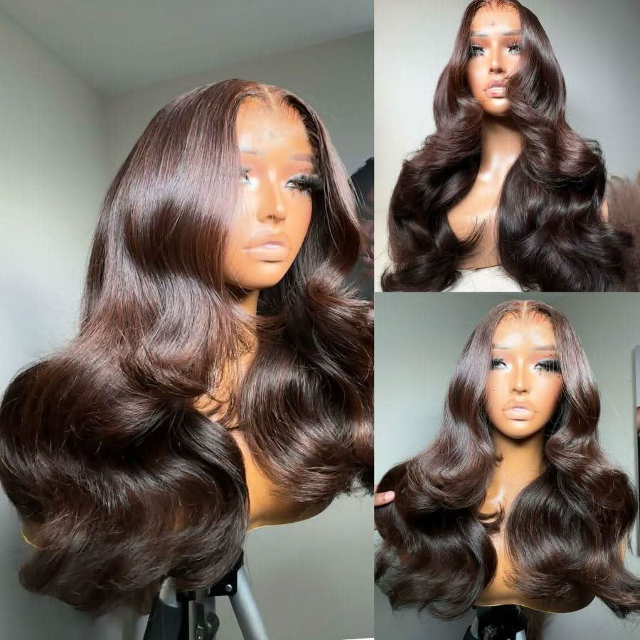 Chocolate Brown Body Wave Wig | HD Lace Frontal 13x4 & 13x6 | 100% Human Hair