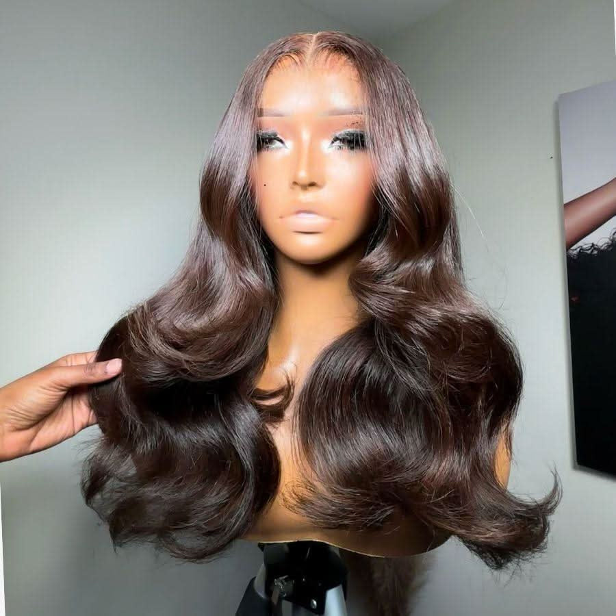 Chocolate Brown Body Wave Wig | HD Lace Frontal 13x4 & 13x6 | 100% Human Hair