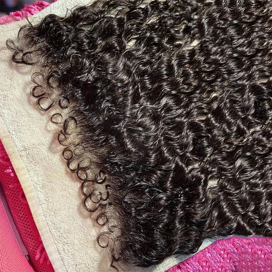 Leyouhair Curly Baby Hairline HD Lace Closure Frontal 5x5 13x4 13x6 Water Wave