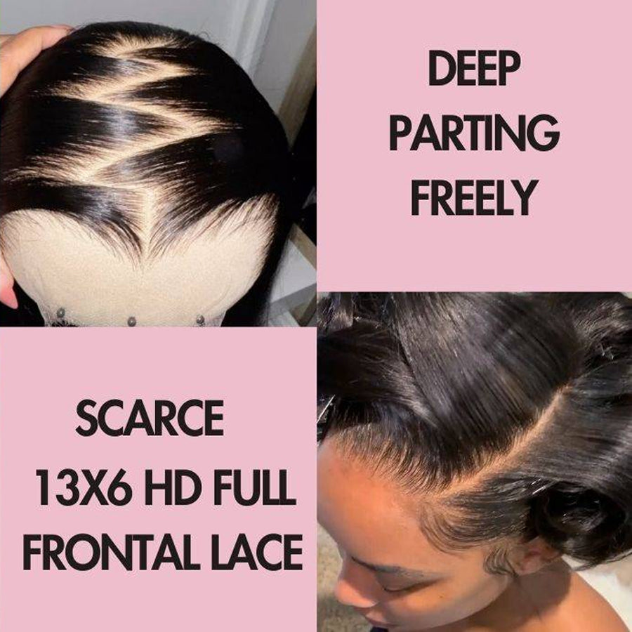 Loose Deep Wave HD Lace Frontal Wig | Natural Black | 13x4 & 13x6 | 180% & 250% Density