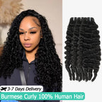 Burmese Curly Hair Bundles | 100% Human Hair Extensions