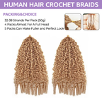 #27 Honey Blonde Burmese Curly Crochet Human Hair | Knotless Miracle Knots | Reusable Protective Style