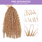 #27 Honey Blonde Burmese Curly Crochet Human Hair | Knotless Miracle Knots | Reusable Protective Style