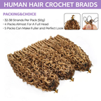 4/27 Honey Blonde Burmese Curly Crochet Human Hair | Knotless Miracle Knots | Reusable