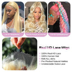613 Blonde Skinmelt Real HD Lace 13x6 Full Frontal Wigs Body Wave