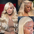 613 Blonde Skinmelt Real HD Lace 13x6 Full Frontal Wigs Body Wave