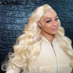 613 Blonde Skinmelt Real HD Lace 13x6 Full Frontal Wigs Body Wave