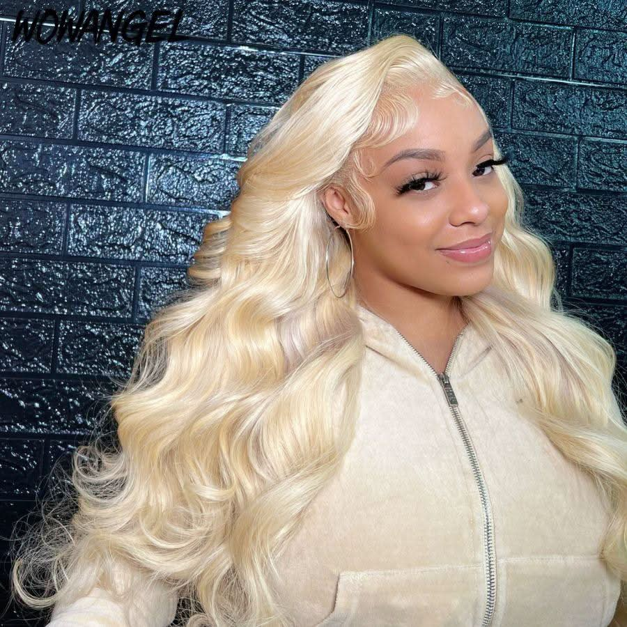 613 Blonde Skinmelt Real HD Lace 13x6 Full Frontal Wigs Body Wave