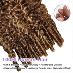 4/27 Honey Blonde Burmese Curly Crochet Human Hair | Knotless Miracle Knots | Reusable