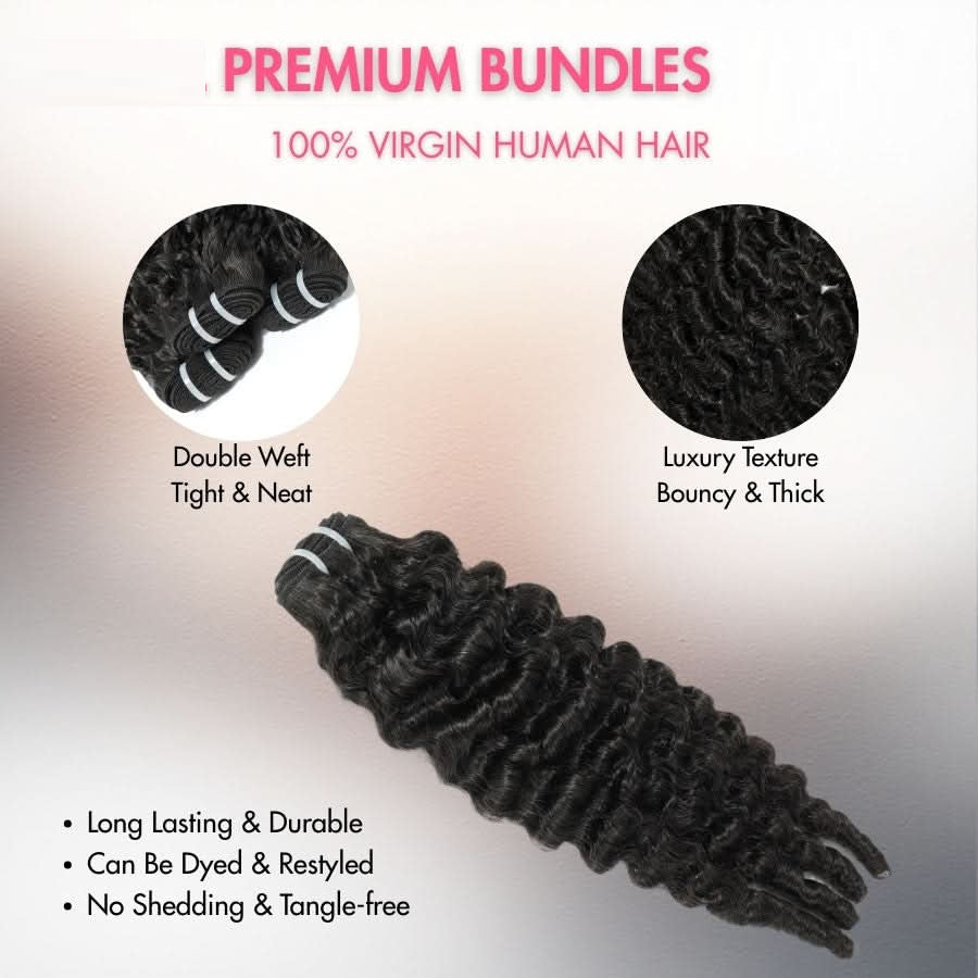 Burmese Curly Hair Bundles | 100% Human Hair Extensions