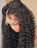 Pre-Plucked Kinky Edges Glueless 5x5 6x6 Curly HD Lace Closure Wig