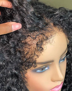 Pre-Plucked Kinky Edges Glueless 5x5 6x6 Curly HD Lace Closure Wig