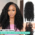 Burmese Curly Crochet Hair | 100% Human Hair | Knotless Miracle Knots