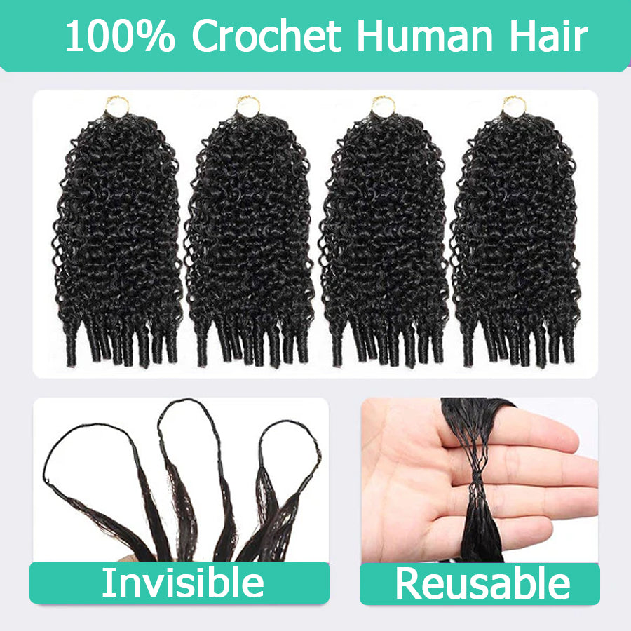 Burmese Curly Crochet Hair | 100% Human Hair | Knotless Miracle Knots