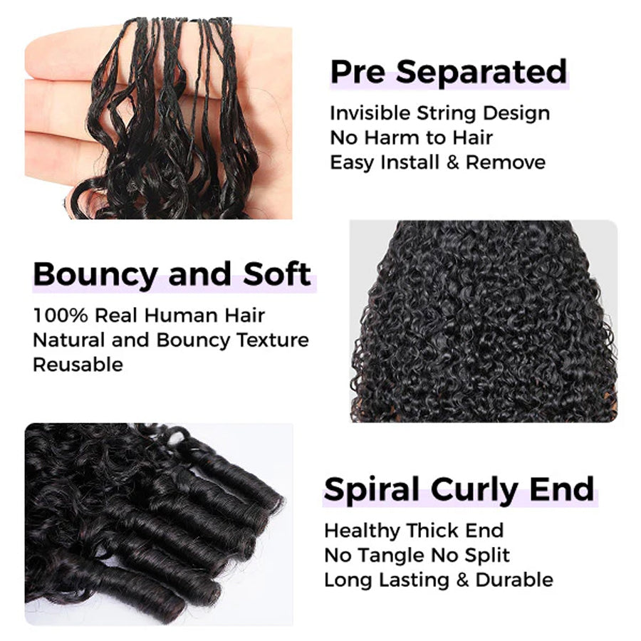 Burmese Curly Crochet Hair | 100% Human Hair | Knotless Miracle Knots