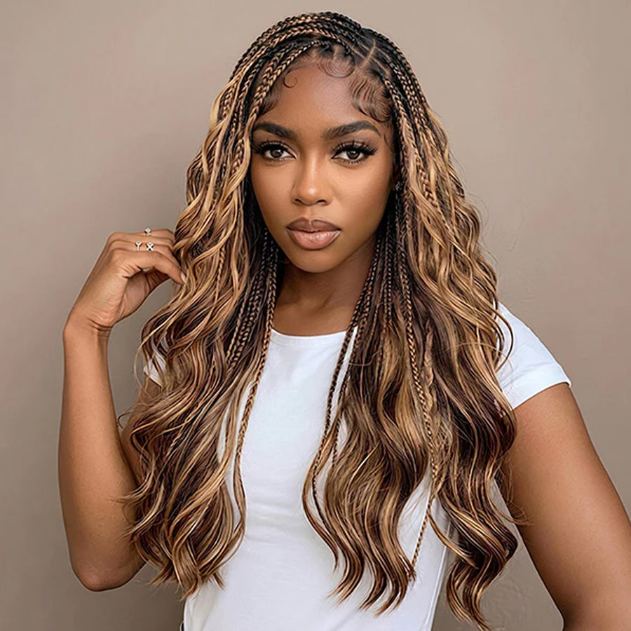 4/27 Highlight Body Wave Crochet Hair | Reusable Knotless Miracle Knots