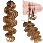 4/27 Highlight Body Wave Crochet Hair | Reusable Knotless Miracle Knots