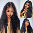 Kinky Straight Crochet Hair | 100% Human Hair | Knotless Miracle Knots