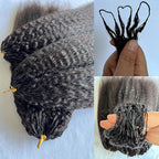 Kinky Straight Crochet Hair | 100% Human Hair | Knotless Miracle Knots