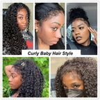 Leyouhair Curly Baby Hairline HD Lace Closure Frontal 5x5 13x4 13x6 Water Wave