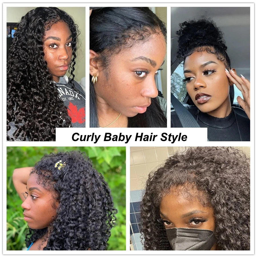 Leyouhair Curly Baby Hairline HD Lace Closure Frontal 5x5 13x4 13x6 Water Wave