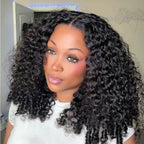 3-in-1 Flip Over Burmese Curly Half Wig | Glueless Human Hair