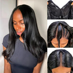Glueless U | V Part Wig Straight Human Hair| 180% & 250% Density