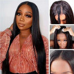 Glueless U | V Part Wig Straight Human Hair| 180% & 250% Density