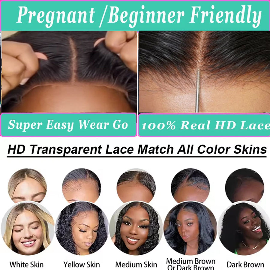 Body Wave 5x5 HD Lace Closure Wig With Drawstrings | Glueless | 180% & 250% Density