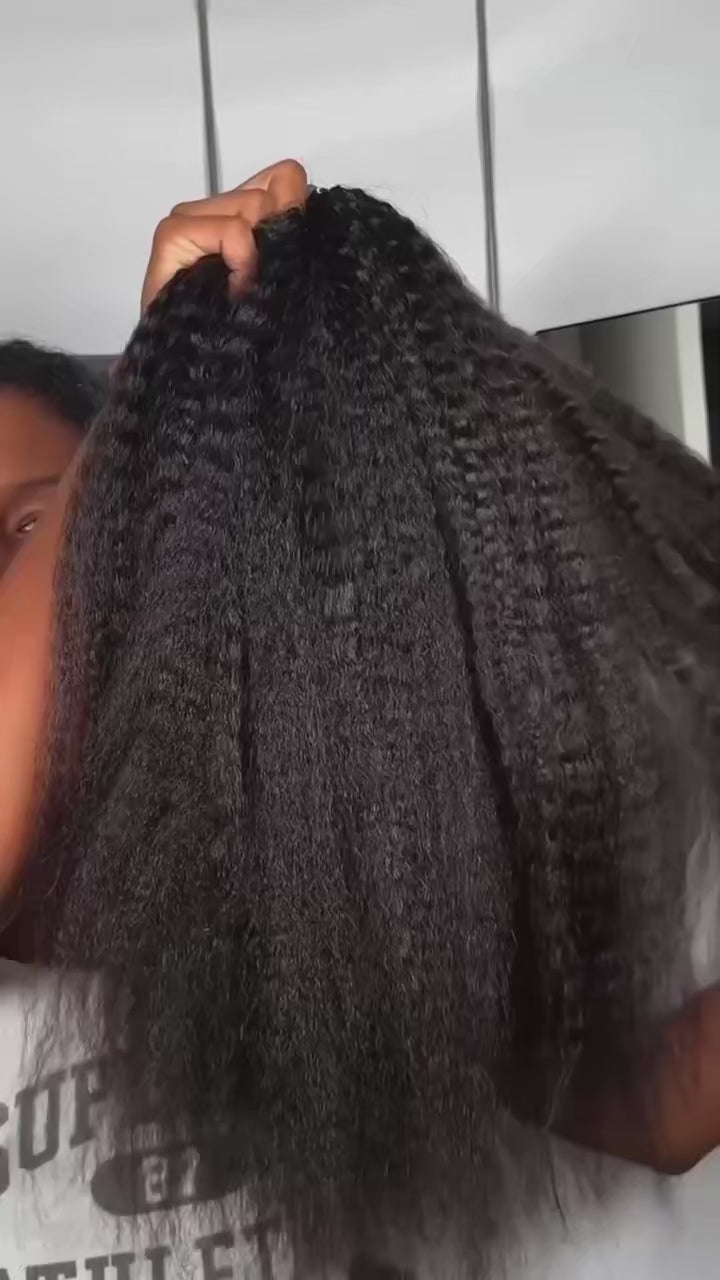 Kinky Straight Crochet Hair | 100% Human Hair | Knotless Miracle Knots