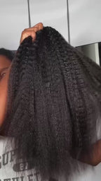 Kinky Straight Crochet Hair | 100% Human Hair | Knotless Miracle Knots